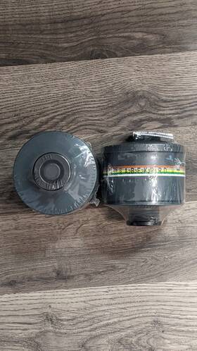 12453000m Mestel Safety Nbc / Cbrn Gas Mask Filters 40mm Nato Sealed Exp 2027 Two
