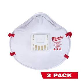 Milwaukee 045242739349 N95 Professional Multi-purpose Valved Respirator 3-pack