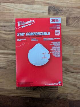 48-73-4035 Milwaukee N95 Multi-purpose Unvalved Respirator 20-pack