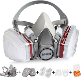 M026 Mionyl M026. Reusable Half Face Cover With Extra Filters - Paint For Painting