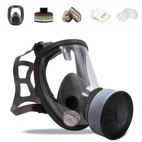 Moaron 750439716118 Full Face Respir Tor Compatible With 40 Mm Filter Canister And Activated Car