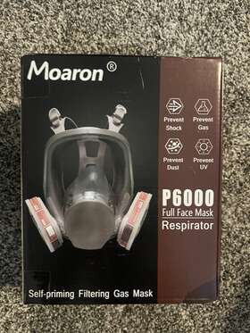 P6000 Moaron Full Face Mask Respirator Self-priming Filtering Gas
