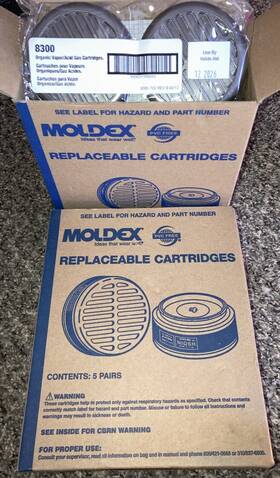 8300-702 Moldex 8300 Replaceable Cartridges 2 Boxes Of 5 Each Total 10 Packs