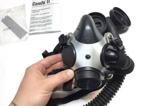 003-402-14 Msa E Comfo Ii Respirator Half Face Mecury Belt Mounted Twin Cartr