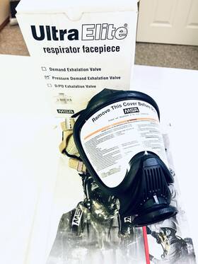 10043415 Msa New Medium Silicone Ultra Elite Respirator Mask Pressure Demand Exhalation