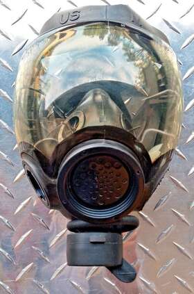 10051286 Msa Millennium Cbrn Gas Mask With Drinking System Open Box Used Size P/n