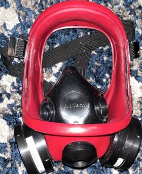 10056896 Msa Pro Tech Full Face Respirator Mask Size M Dual Cartridge Mounts Mpn