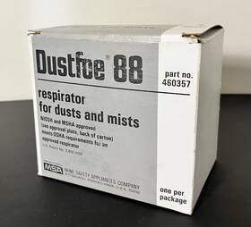 460357 Msa Dustfoe 88 Respirator Half Mask Mpn For Dusts And Mists - Vintage