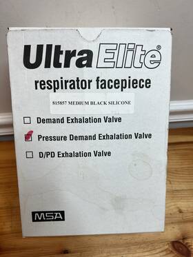 815857 Msa Ultra Elite Respirator Facepiece Medium Black Silicone Pressure Demnd
