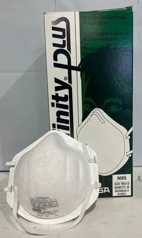 816521 Msa N95 Disposable Particulate Respirator Protective Ppe Dust Face Masks 20/bx