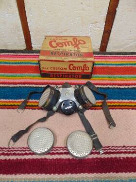 Cr-85556 Msa Vintage Custom Comfo Respirator No. With Original Box Steampunk Look