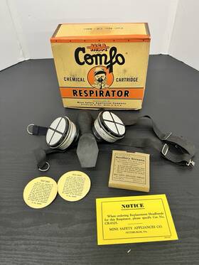 Cr-9281 Msa Vintage Comfo Chemical Cartridge Respirator In Original Box Nos