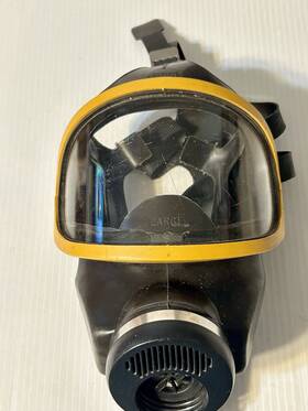 M4c1 Msa Silicone Gas Mask Respirator Single Port Size Large Fireman Equipment