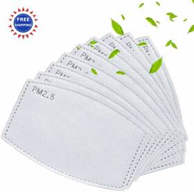 Yui742 Nbdib 100 Pcs Activated Carbon Pm25 Mask Filter Paper 5 Layers Replacement Face
