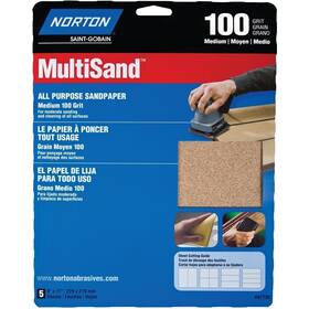 07660747735 Norton 47735 Multisand Abrasive Sheet 11 In L 9 W Medium P100 Grit