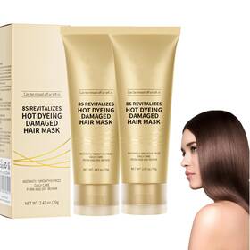 Famo123 Ntynle 2pcs Hair Mask 8s Revitalizes Hot Dyeing 1.24 Fl Oz Pack Of 2 Gold