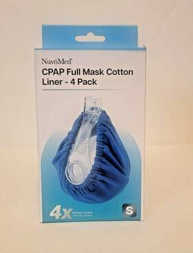 Nuvo Med 810110301733 Nuvomed Cpap Full Mask Cotton Liner - 4 Pack Size Small New