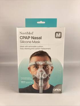 Nuvomed 810110301580 Cpap Nasal Silicone Mask With Removable Cushion Size M Medium