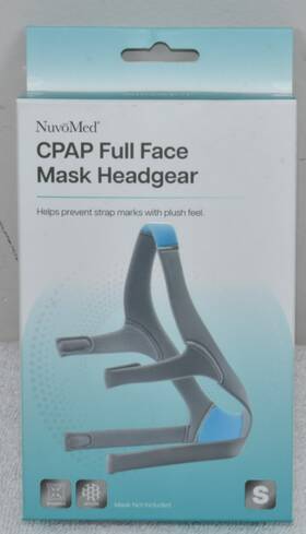 Nuvomed 810110301658 Lot Of 6 Bnib Cpap Full Face Mask Headgear Size Small