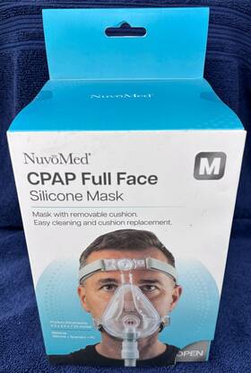 Chfm-4 Nuvomed Chfm-4/0162m New Cpap Full Face Silicon Mask Sz Medium With Removable Cushion