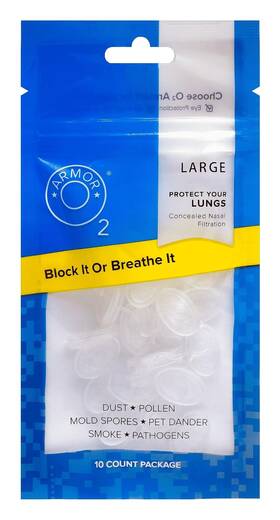 O2 Armor 854082008412 Nose Filter - Filters For Welders Nasal Allergies Vented