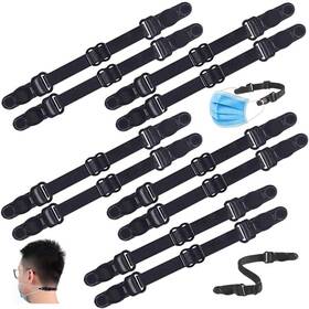 0227 Okupan Mask Extender Strap 10pcs Elastic Fabric Black 10 Pcs