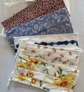 A1679164585 Old Navy Cloth Face Masks Qty 5 Adult Size Reusable Washable Cotton New Open Box