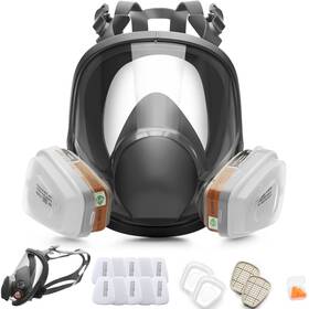 Og-6800 Ougulie Reusable Respirator Full Face Mask With 12 Filters To Protection Against Part