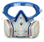 Oz140718h60577 Silicone Full Face Respirator Gas Mask Goggles Paint 701231304287