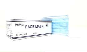 P&p Medical Surgical 080119957310 Disposable Face Masks Hypoallergenic Breathable Elastic Ear Loops Case Of 2 000