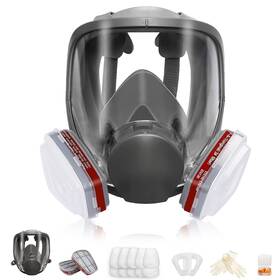Panbear 781454907908 Full Face Reusable Respir Tor Mask - Organic Gas Dust Chemical Respirator With E