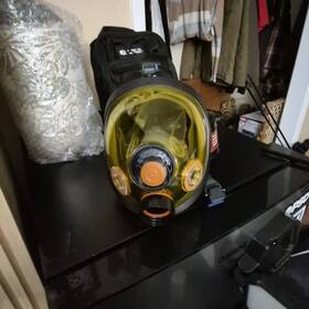 St-100x-la Parcil Safety St-100x Full-face Gas Mask Amber A2p3 R Organic Vapor And Particulate Protection