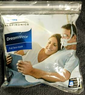 1133380 Philips Respironics Dream Wear Small Full Face Cushion Mask And Headgear