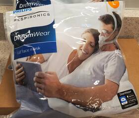 1133392 Philips Respironics Dreamwear Large Full Face Mask And Headgear New Sealed