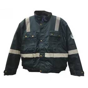 34020r-4xk Polar Plus Mens Coat Nylon And Waterproof Zipper Snap Navy