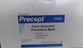 15500 Precept Fluid Resistant Procedure Masks With Earloops 500/cs