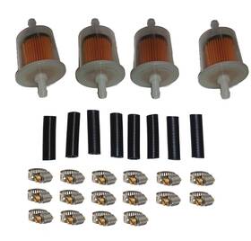 Tsf20118 Primegaurd 3/8 Inch G2p In-line Fuel Filter Kit Bundled With Size 4 Breeze Clamps