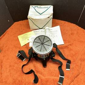 698174 Pulmosan Vintage Respirator Mask. Filter Box And Instructions. Preowned