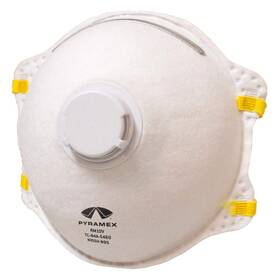 Rm10v Pyramex 811907026976 N95 Particulate Dust Masks Cone Respirator With Valve 10