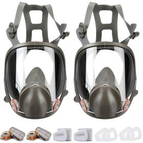 6800 Qetupa 581700304084 Full Face Respirator Mask 30 In 1 Reusable Gas With Filters Anti-