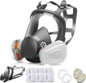 6800 Ranksing 689829031237 Reusable Respirator Gas Mask Full Facepiece Shield Face Cover With