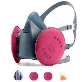 7502-2097 Ranksing Reusable Respirator 7502 With 2 Packs 2097 Half Facepiece Gas Mask For Dust/