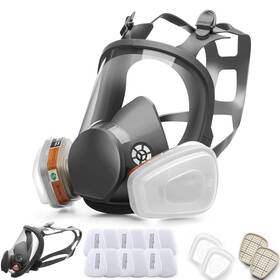 6800 Ranksing 755673638479 Reusable Respirator Gas Mask Full Facepiece Shield Face Cover With Filte