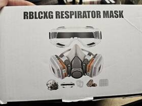 X002u7b33p Rblxcxg Half Face Respirator Mask Kit With Goggles Filters And Covers
