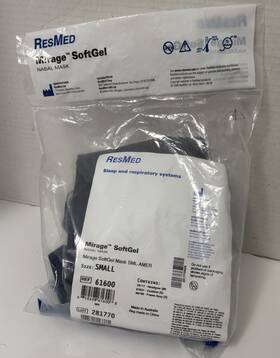 61600 Resmed Mirage Softgel Nasal Cpap Mask With Headgear Cushion - Sm Sealed