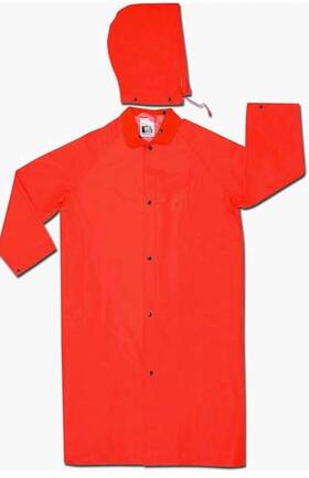 River City 045143200382 Mcr Safety 241cm Classic Rain Coat Mesium .35mm Pvc/polyester Detachable Hood Or