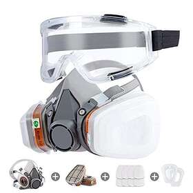 Ruiqier 791537433071 Respirator Mask Reusable Half Face Cover Gas With Safety Glasses Paint F