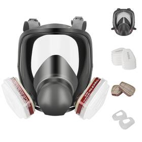 Rzhsmdm 768415423677 Full Face Respirator Mask Reusable 19 In 1 Gas With Filters For Paint