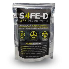 S-0050-w S4fe-d Gas Mask Cbrn Decon Wipes Avon Masks - 50ct