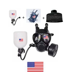 Safeguardian 699838009165 Gas Mask Cbrn With Nbc Filter And Bottle/hose Full Face Respiratoradvanced Ch